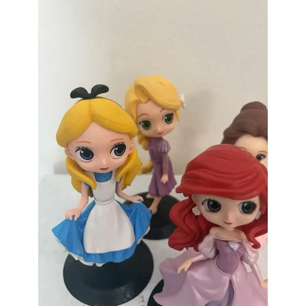 Disney Characters Firgues Lot Of 4 Alice, Ariel, Rapunzel and Belle
